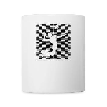 Ballon de volley-ball vintage Joueur de volley-ball - Mug blanc - blanc - Devant