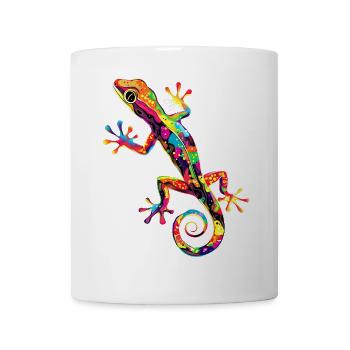Gecko Eidechse Reptil Geckos Echse Leguan Gekko - Tasse - Weiß - Vorne
