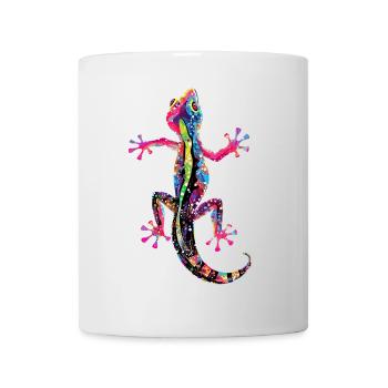 Gecko Eidechse Reptil Geckos Echse Leguan Gekko - Tasse - Weiß - Vorne