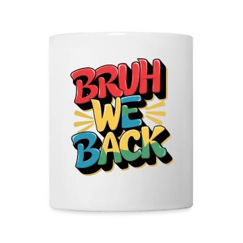 Fröhliches, wiederkehrendes Design mit buntem Text - Tasse - Weiß - Vorne
