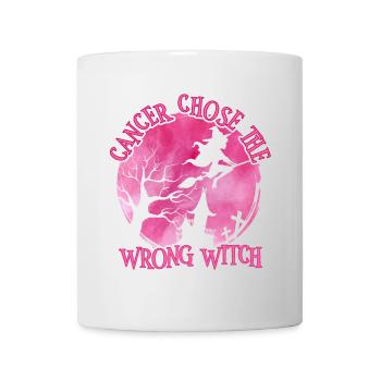 Cancer Sorcière Rose Cancer du sein - Mug blanc - blanc - Devant