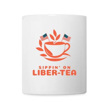 Siroter du thé Liber-tea 4 juillet Joyeuses fêtes - Mug blanc - blanc - Devant