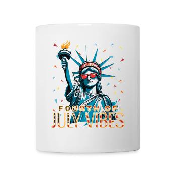 Ambiance du 4 juillet, célébrations de la Statue de la Liberté - Mug blanc - blanc - Devant