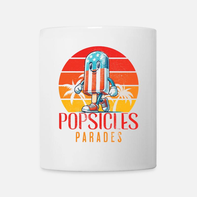 Eis Am Stiel Paraden Retro Vintage Design 4. Juli - Tasse - Weiß