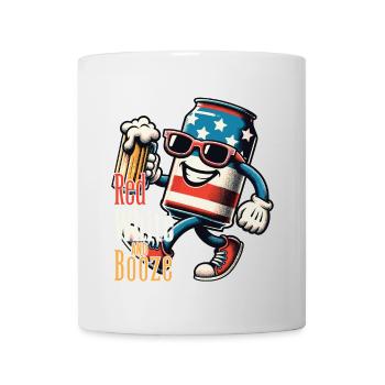 Red White Booze Retro Vintage Design - Mug - white - Front