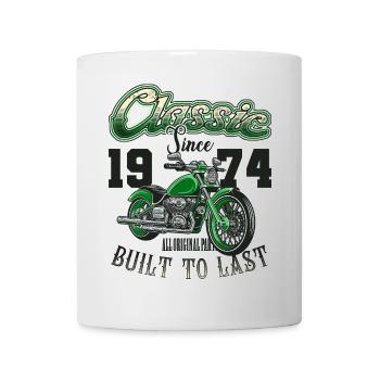 Motorcycle Bikers Motorbike Birthday Born In 1974 - Mug - white - Front