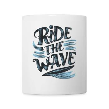 Ride the Wave Surfen Surfbrett Sommer Urlaub - Tasse - Weiß - Vorne