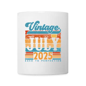 Juli 2025, Juli 2025 Geburtstagsgeschenk. - Tasse - Weiß - Vorne