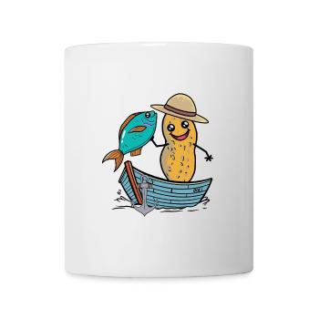 Peanut Angler Fish Fisherman Fish Fishing Boat - Mug - white - Front