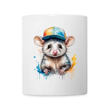 Opossum Snapback Cap Cool Tier Design Print - Mug - white - Front