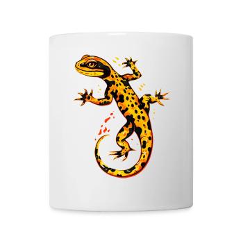 Salamanders, newts, tailed amphibians, fire salamanders - Mug - white - Front