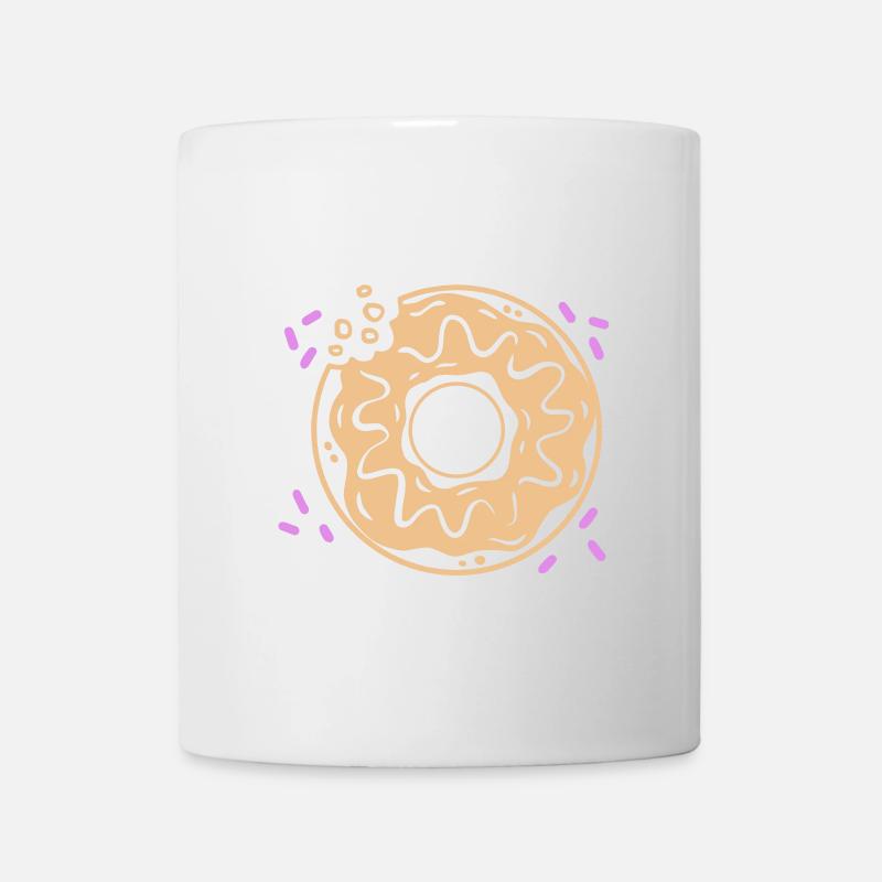 Donut Feinschmecker Donut Wortspiel - Tasse - Weiß