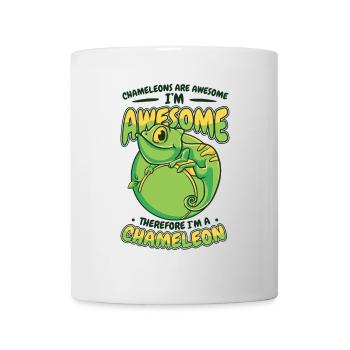 Par conséquent, je suis un amant voilé de panthère caméléon - Mug blanc - blanc - Devant