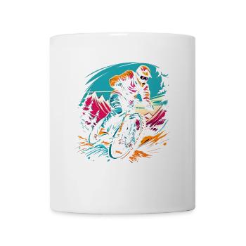 Mountainbiken - Tasse - Weiß - Vorne