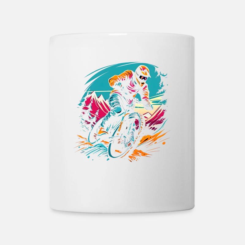 Mountainbiken - Tasse - Weiß