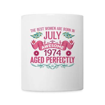 Juillet 1974 anniversaire femme Juillet 1974 - Mug blanc - blanc - Devant