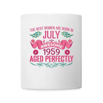 Juli 1959 Geburtstag der Frau Juli 1959 - Tasse - Weiß - Vorne