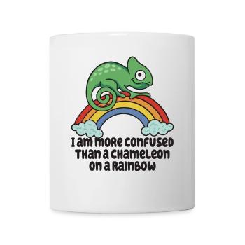 Ich Bin Verwirrter Als Ein Chamäleon - Tasse - Weiß - Vorne