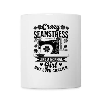 Couturière folle comme une fille normale mais même folle - Mug blanc - blanc - Devant