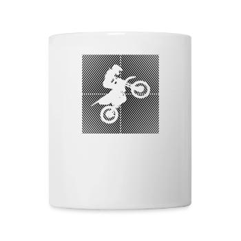 Pit-bike supermoto Dirtbike Pitbike MOTOCROSS - Mug blanc - blanc - Devant