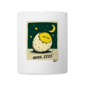 Sleeping Sweet Egg in the Shell Moon and Stars - Mug - white - Front