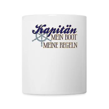 Kapitän Boot Motorboot lustiger Spruch - Tasse - Weiß - Vorne