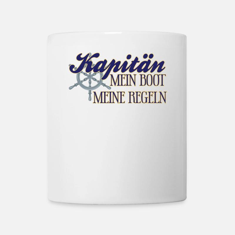 Kapitän Boot Motorboot lustiger Spruch - Tasse - Weiß