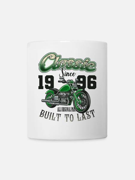 Motorrad Biker Motorrad Geburtstag Jahrgang 1996 - Tasse - Weiß