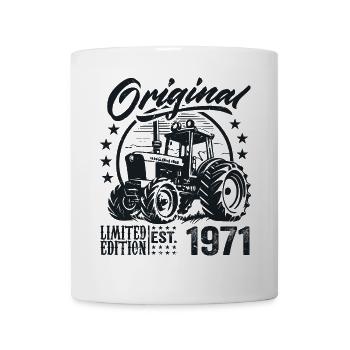 Original 1971 Geburtstag 1971 Farmer Traktor - Tasse - Weiß - Vorne