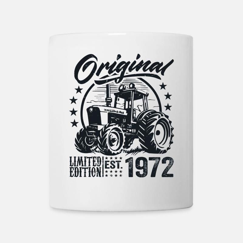 Original 1972 Geburtstag 1972 Farmer Traktor - Tasse - Weiß