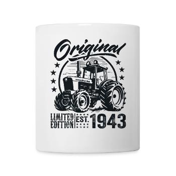 Original 1943 Anniversaire 1943 Fermier Tracteur - Mug blanc - blanc - Devant