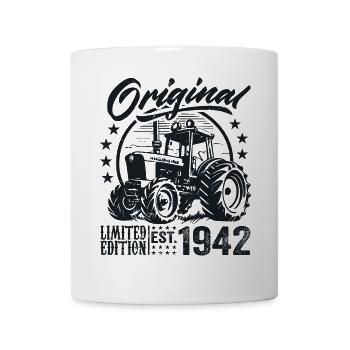 Original 1942 Anniversaire 1942 Fermier Tracteur - Mug blanc - blanc - Devant