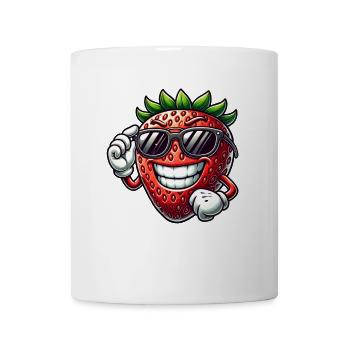 Cool Strawberry Sunglasses Fruity Design - Mug - white - Front