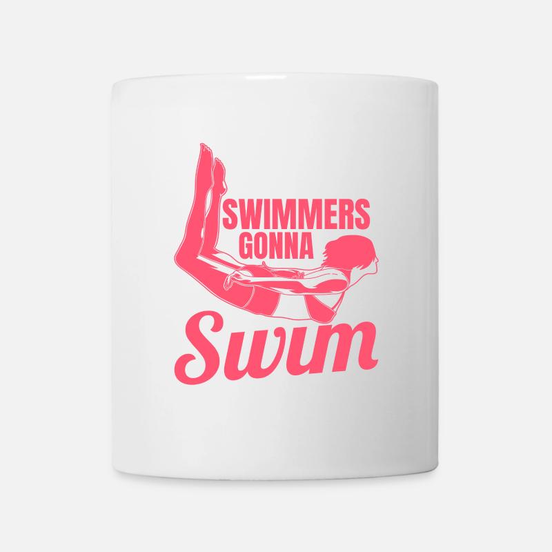 Schwimmerin - Tasse - Weiß