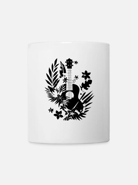 Ukulele Cartoon Look - Tasse - Weiß