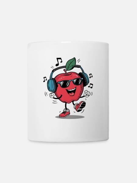 Dancing Apple Music - Mug - white