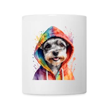 Zwergschnauzer Hoodie Hund Lustig Tier Print - Tasse - Weiß - Vorne