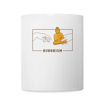 Michel-Ange Création d’Adam Bouddhisme Bouddhiste - Mug blanc - blanc - Devant