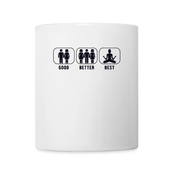 Gut Besser Beste Buddhismus Buddhist Symbol Statue - Tasse - Weiß - Vorne