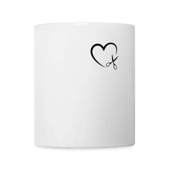 Sewing Heart sewing scissors Sewing - Mug - white - Front