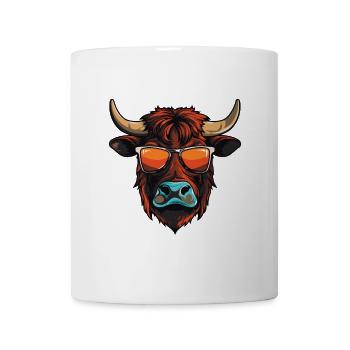 Bull Cool Head Party Taurus - Mug - white - Front