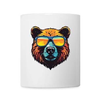 Bear Cool Head Party - Mug - white - Front