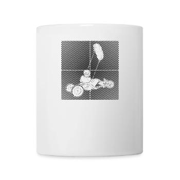 Cerf-volant de plage Windracer Cerf-volant terrestre Cerf-volant de sable planeur - Mug blanc - blanc - Devant