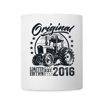 Original 2016 Anniversaire 2016 Fermier Tracteur - Mug blanc - blanc - Devant