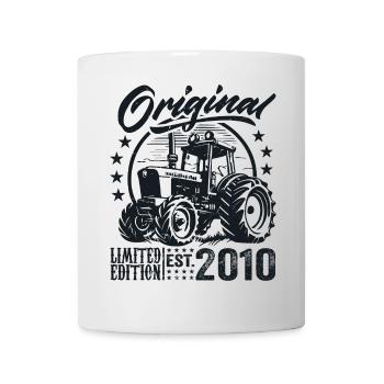Original 2010 Anniversaire 2010 Fermier Tracteur - Mug blanc - blanc - Devant