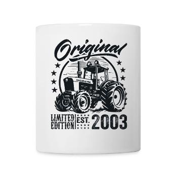 Original 2003 Anniversaire 2003 Fermier Tracteur - Mug blanc - blanc - Devant