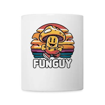 Funny Cartoon Mushroom Character Fun Guy at Sunset - Mug - white - Front
