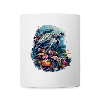 Vibrant Colorful Aquatic and Marine Life - Mug - white - Front