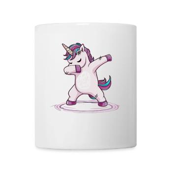 lustiges Dabbing Tanzendes Einhorn - Tasse - Weiß - Vorne