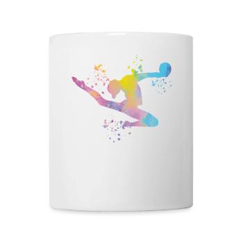 Gymnaste avec gymnastique rythmique à balle - Mug blanc - blanc - Devant